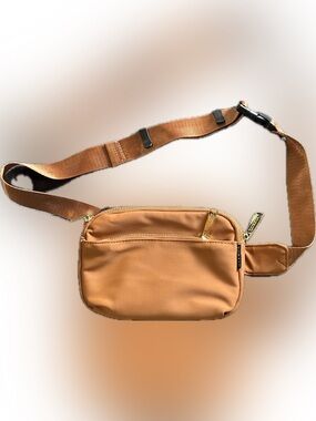 Crossbody Sling Burnt Orange/Brown Bag with Gold Hardware